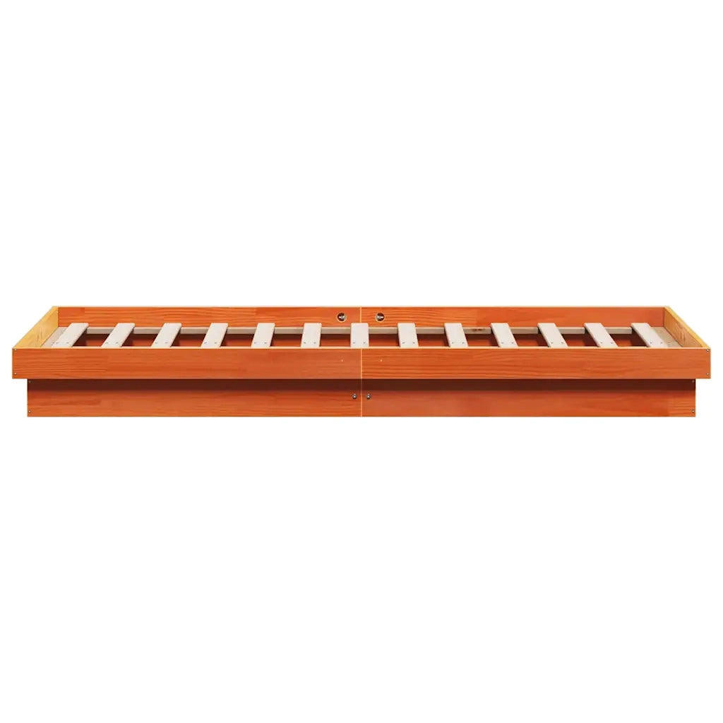 Giroletto LED Marrone Cera 150x200 cm in Legno Massello di Pino 844415