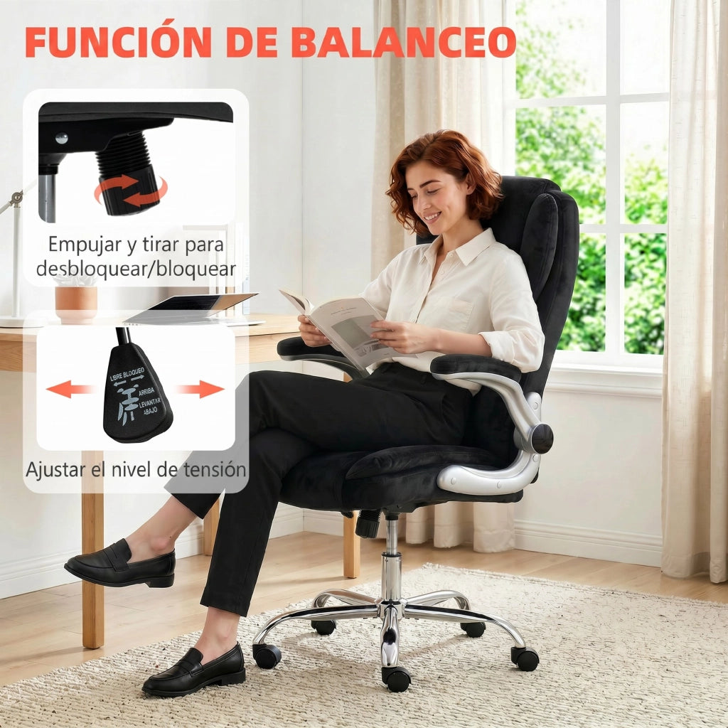 Sedia da Ufficio Ergonomic ¨C zephmum ¨C Schienale Alto, Braccioli Regolabili, Altezza Regolabile, Nero