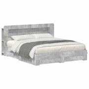 Telaio del letto con storage Grigio Cemento 200 x 200 cm