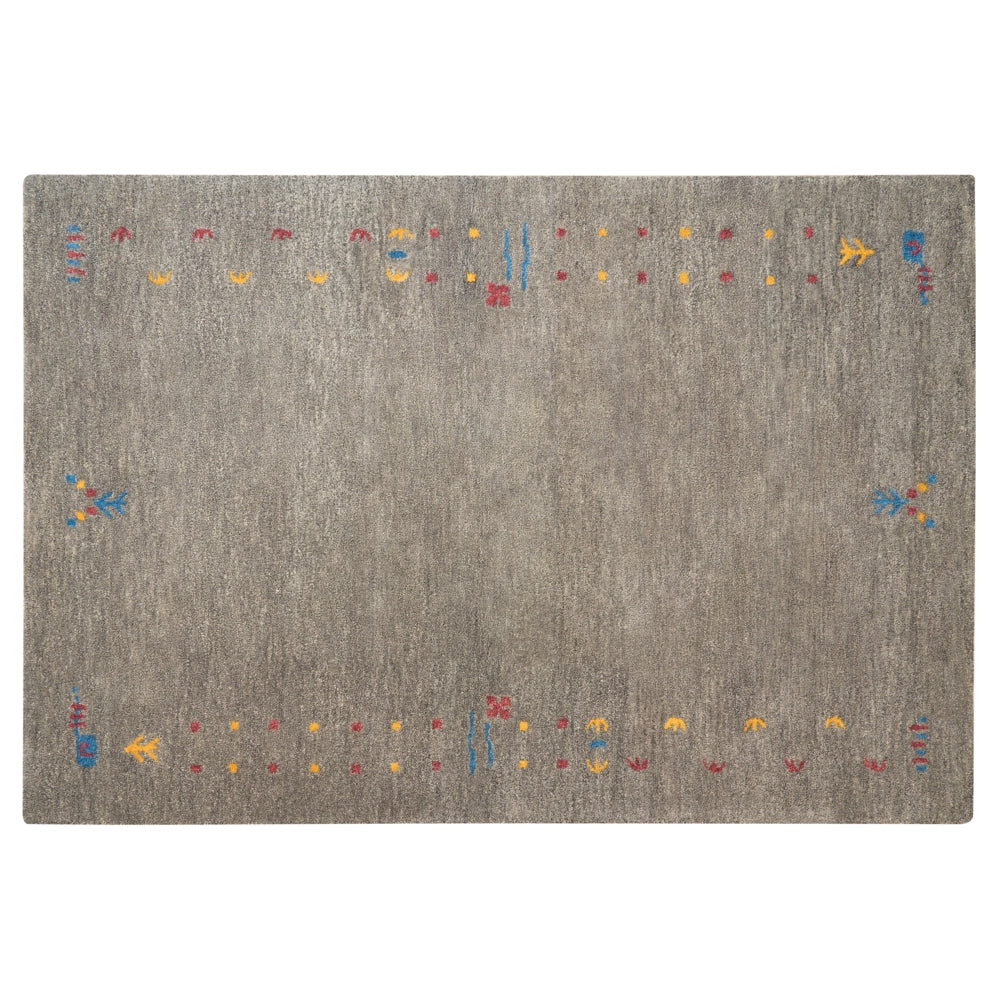 Tappeto Gabbeh in lana multicolore fatto a mano con motivo geometrico 140 x 200 cm soggiorno camera da letto stile boho
