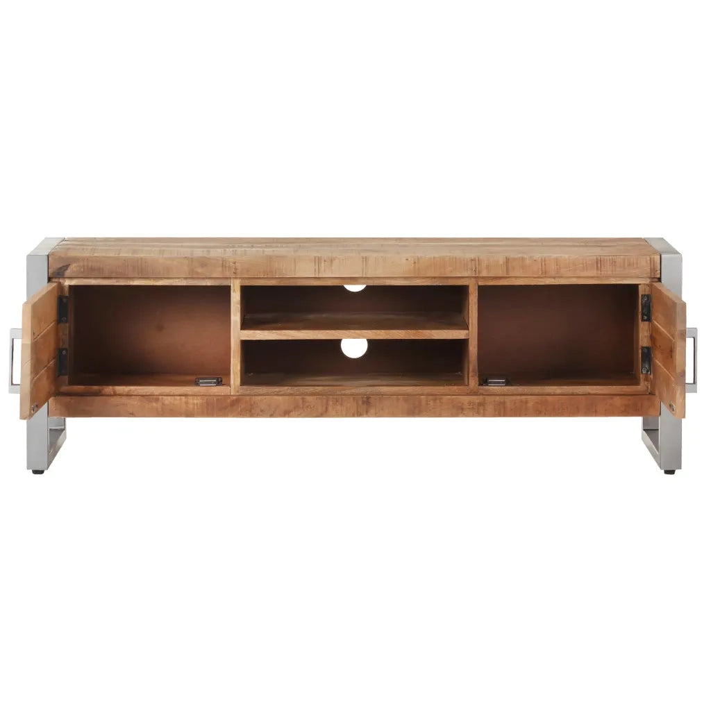 Mobile Porta TV 120x30x40 cm in Legno di Mango Grezzo 323486