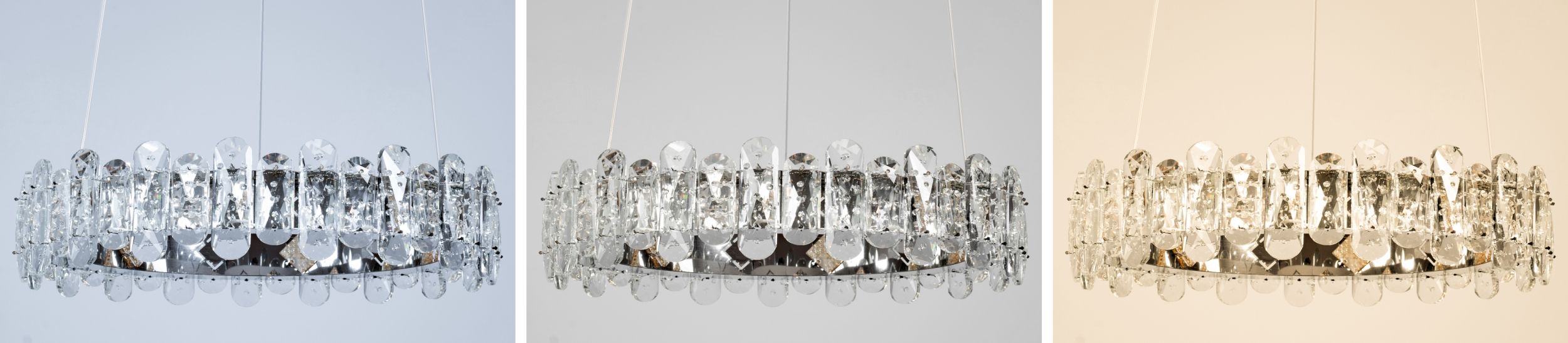 Plafoniera Led In Cristallo App1041-cp + Telecomando