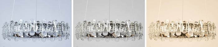 Plafoniera Led In Cristallo App1041-cp + Telecomando