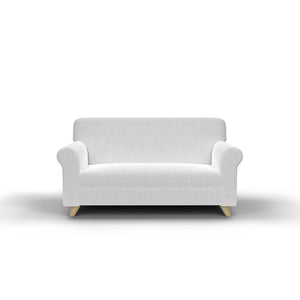 Copridivano Elasticizzato in Tessuto Bianco 1 Posto