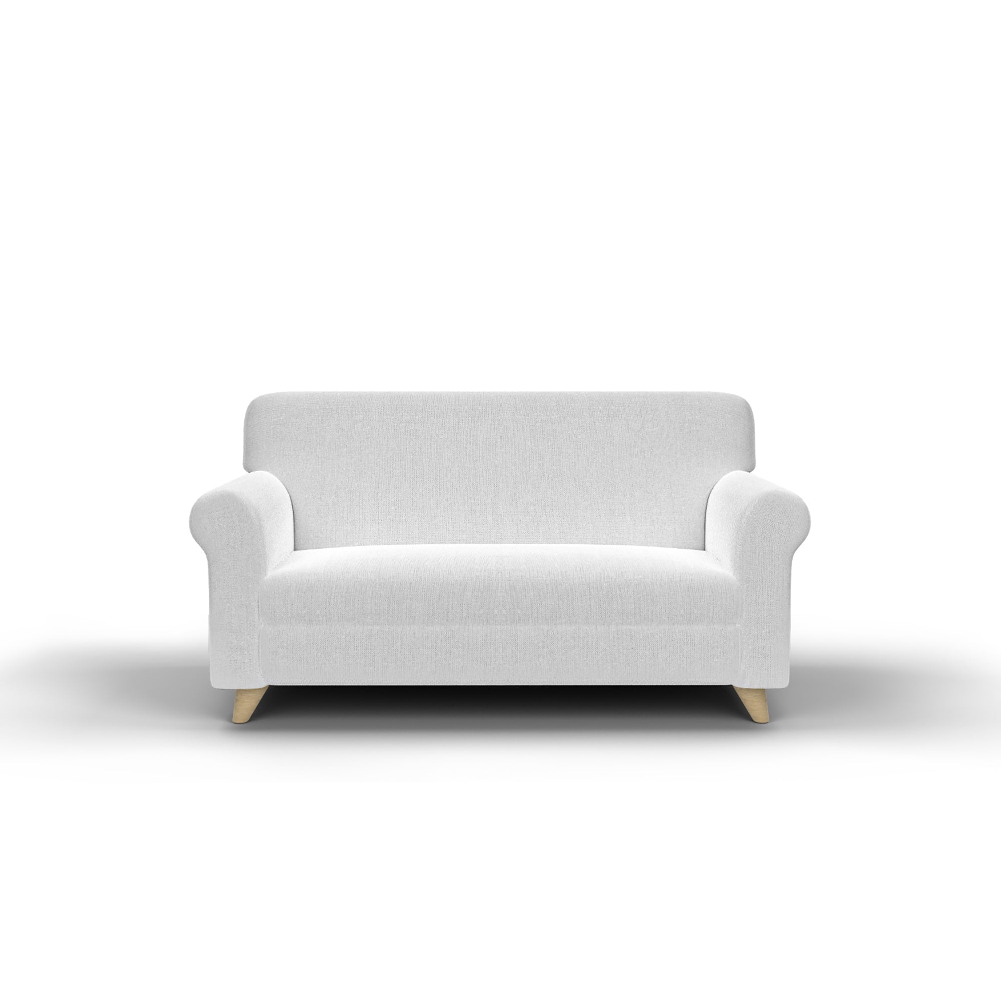 Copridivano Elasticizzato in Tessuto Bianco 2 Posti