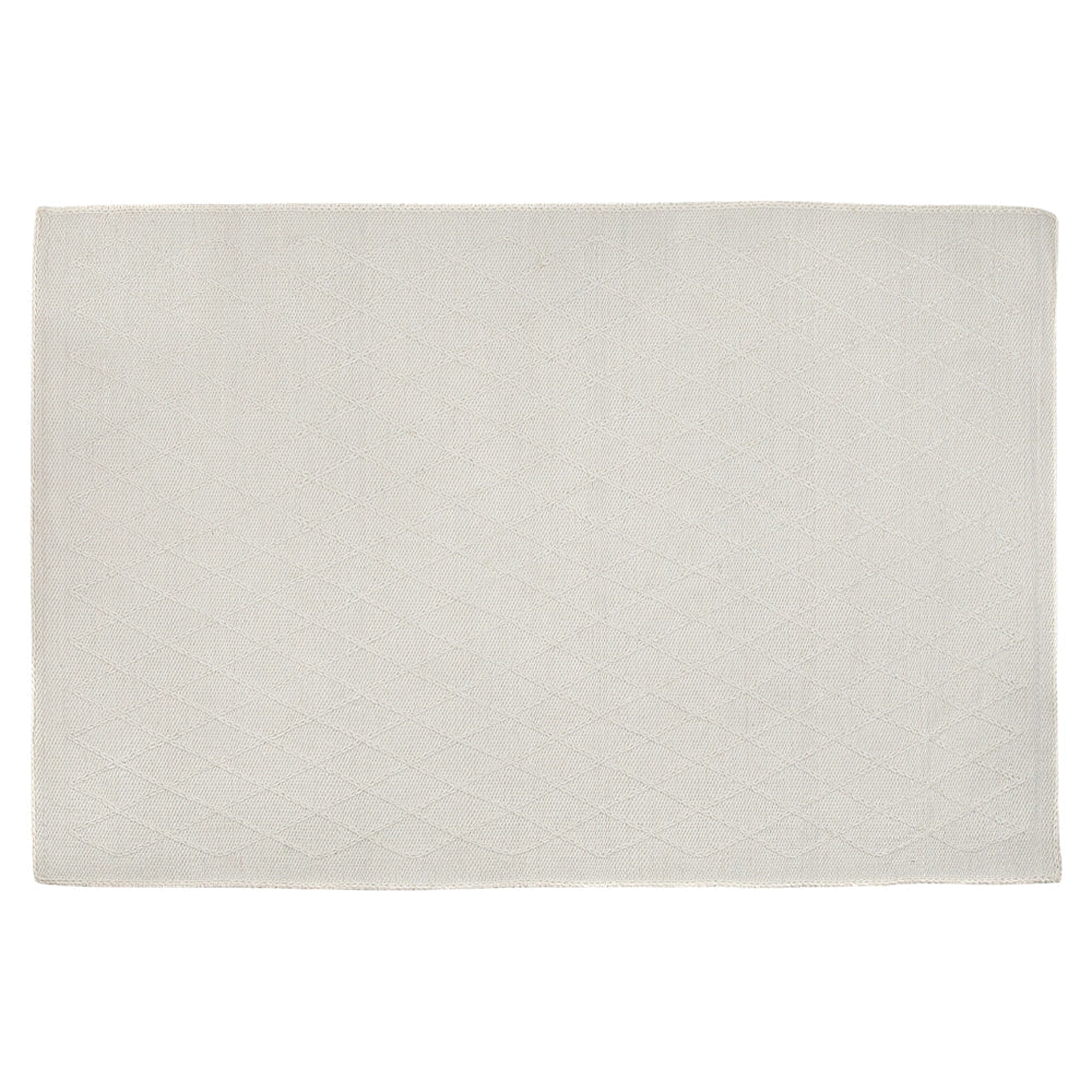 Tappeto in lana bianco sporco con viscosa 140 x 200 cm rettangolare intrecciato a mano Boho
