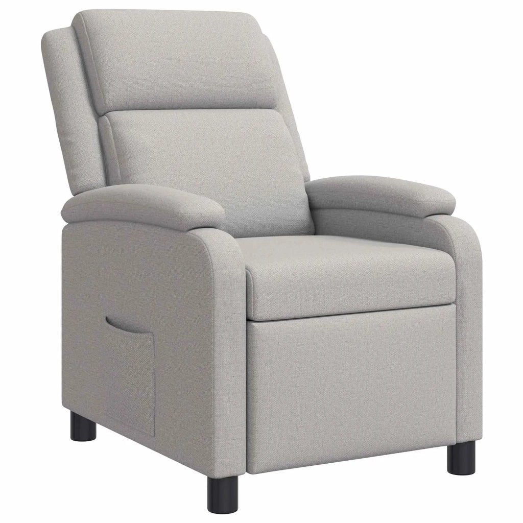 Divano Sedia-Poltrona reclinabile Grigio Nuvola Tessuto 381199