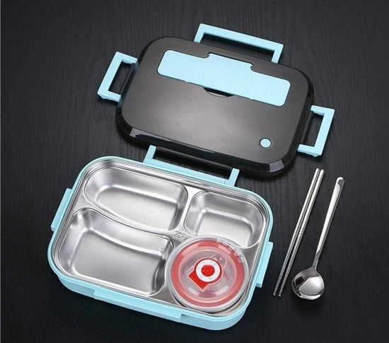 Bentobox per Studenti con Isolamento Termico - Cassetta con Cinque Griglie Separate e Ciotola per Zuppe - Grande Capacità per Lavoratori di Ufficio