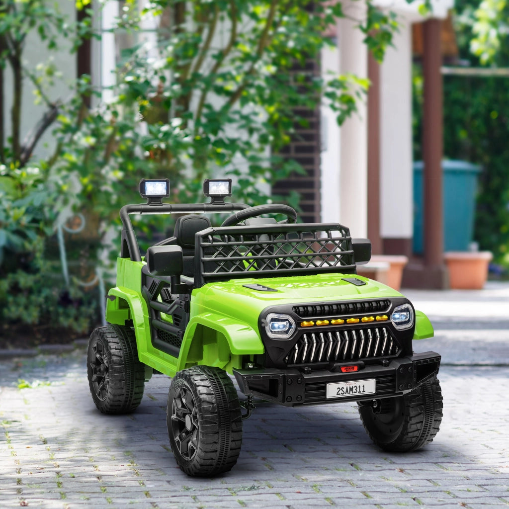 Auto Elettrica per Bambini 12V con Telecomando ¨C Xylo ¨C Verde con USB e Fari LED