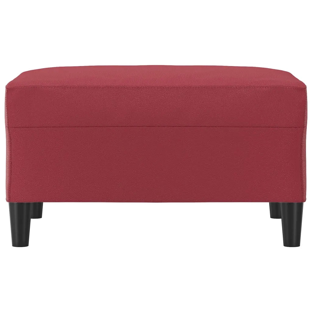 Poggiapiedi Rosso Vino 70x55x41 cm in Similpellecod mxl 126523