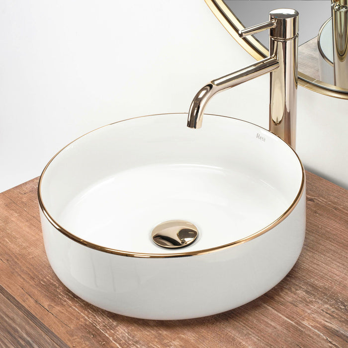 Lavabo Da Appoggio Rea Sami Gold Edge