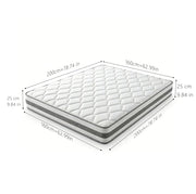 Materasso a molle insacchettate con schiuma, altezza 25 cm