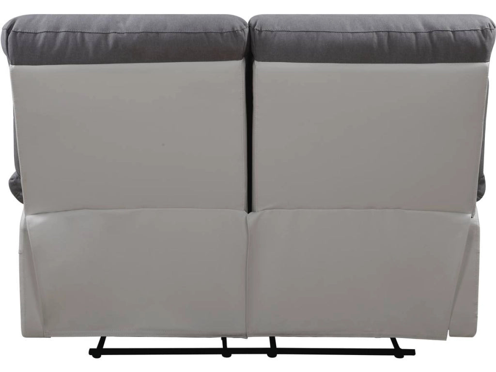 Divano "Lincoln" - 147 x 89 x 103 cm - 2 posti a sedere - Bianco / grigio chiaro