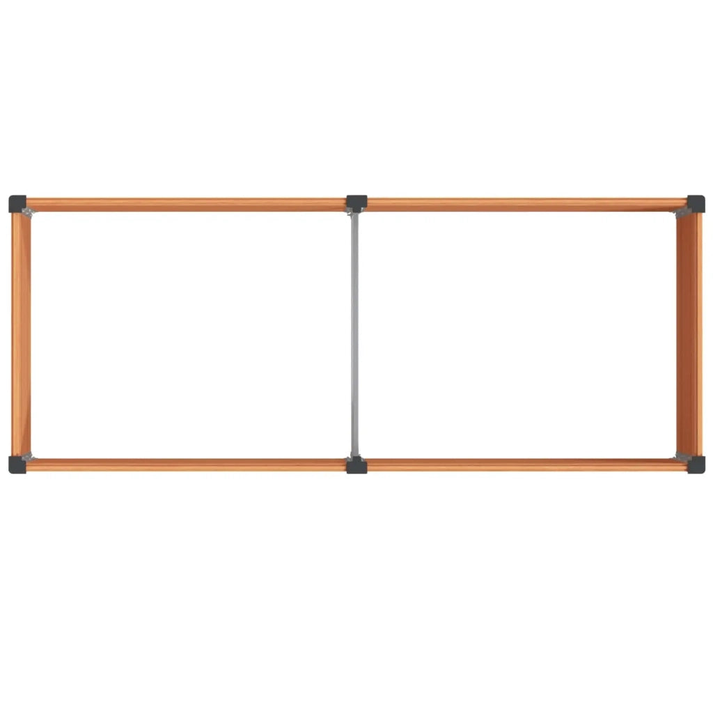 Letto rialzato da giardino Marrone 250 x 100 x 54 cm alluminio 42039010