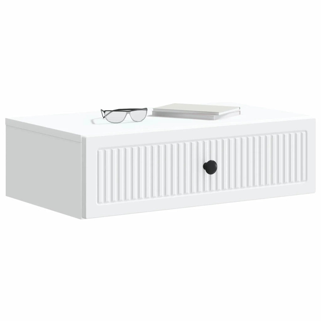 Tavolino da Parete Laterale Bianco 59 x 34,5 x 17 cm 897975