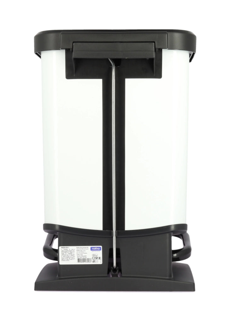 PATTUMIERA PASO CON APERTURA A PEDALE DA 20LT IN COLORE BIANCO