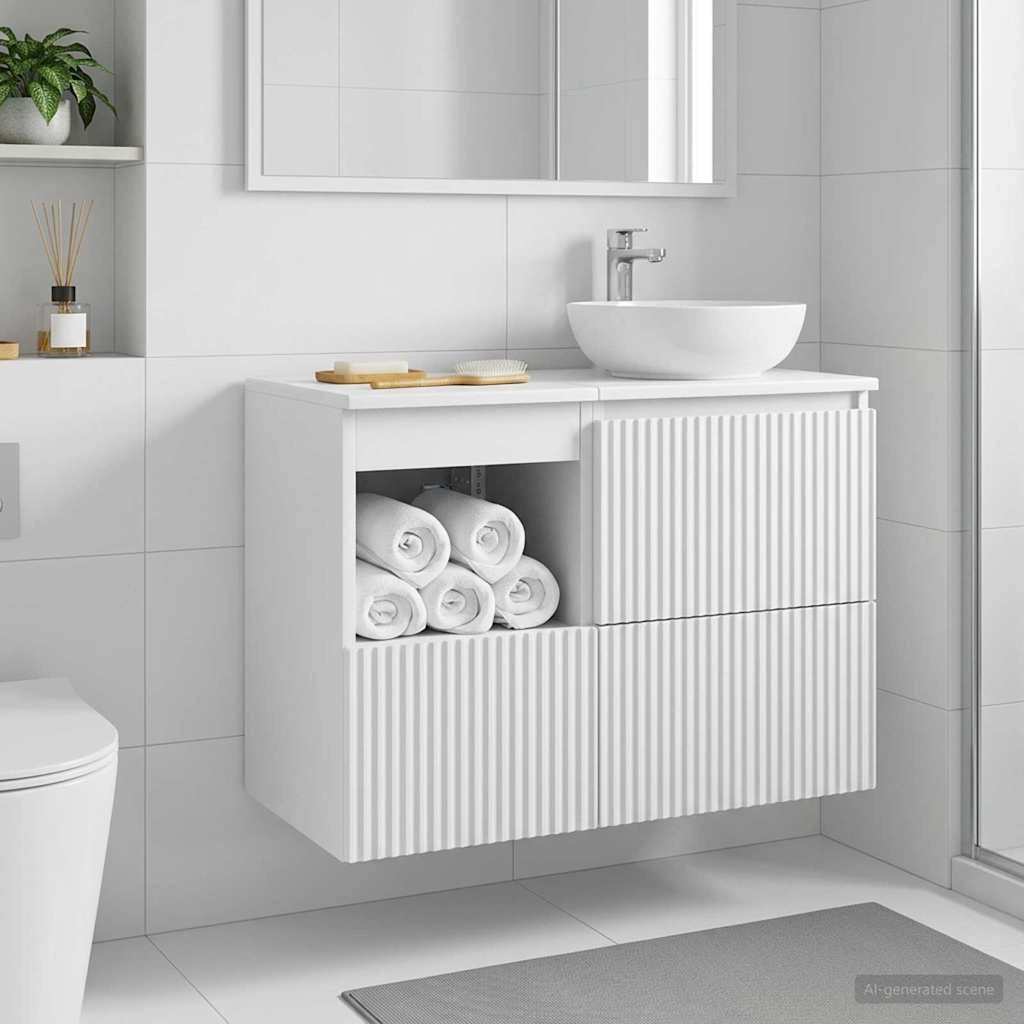 Mobile da Bagno Bianco 30 x 41 x 50 cm Legno ingegnerizzato 890492