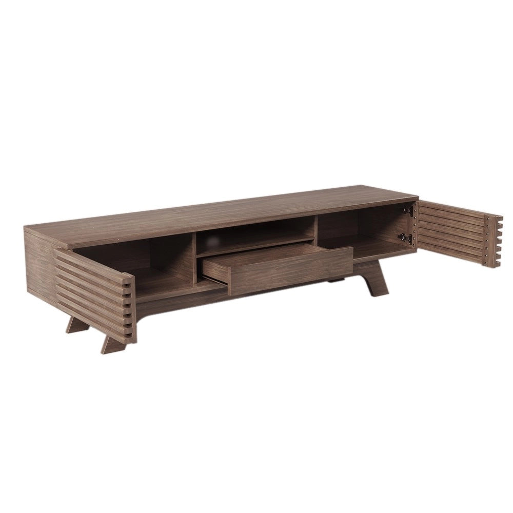 Mobile TV con Cassetto e 2 Ante ¨C Xylo ¨C Legno Vintage 150x35x44 cm