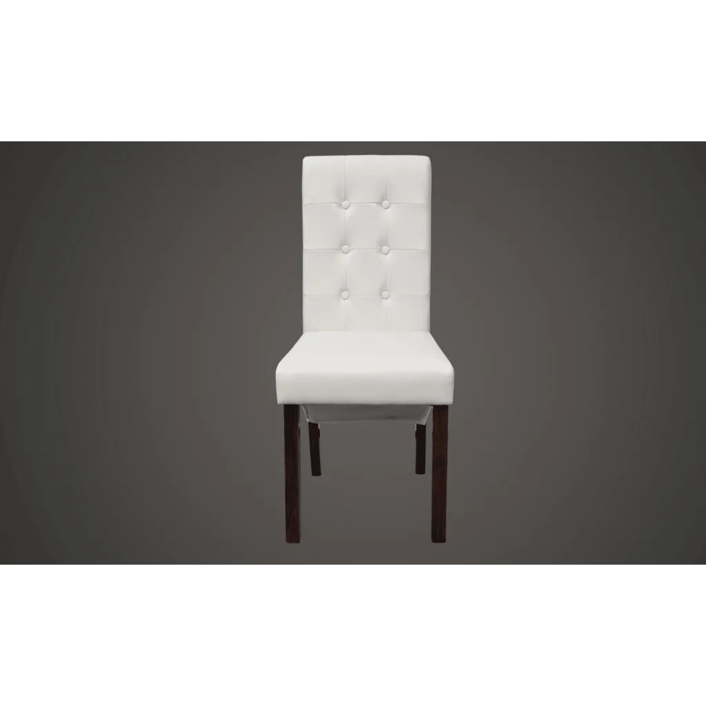 Sedie da Pranzo 4 pz Bianche in Similpelle cod mxl 31545