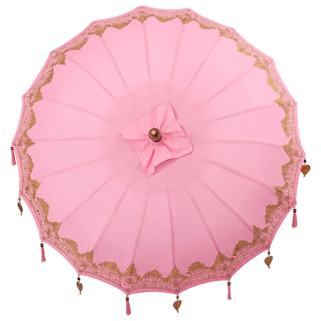 Ombrello balinese con base Rosa 185 x 185 x 260 cm