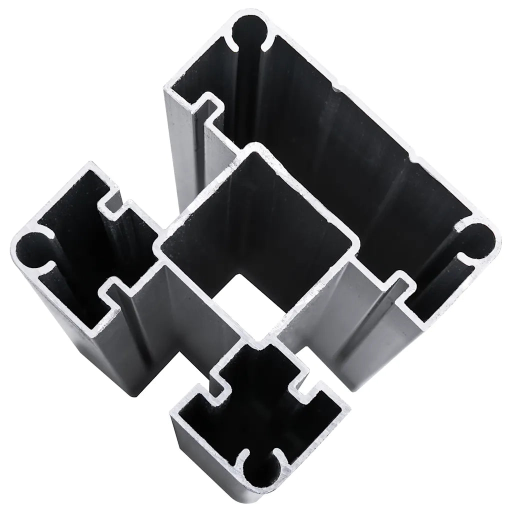 Pannello di recinzione | Recinzione da Giardino in WPC 175x105 cm Nero