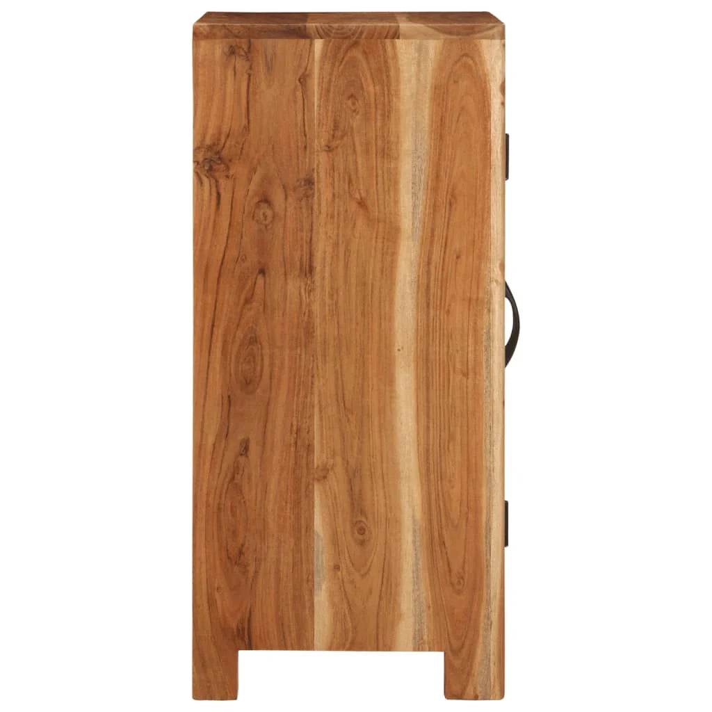 Credenza cassettiera armadio contenitore organizer cucina soggiorno salotto 55 x 35 x 75 cm legno massello di acacia marrone 02_0029591