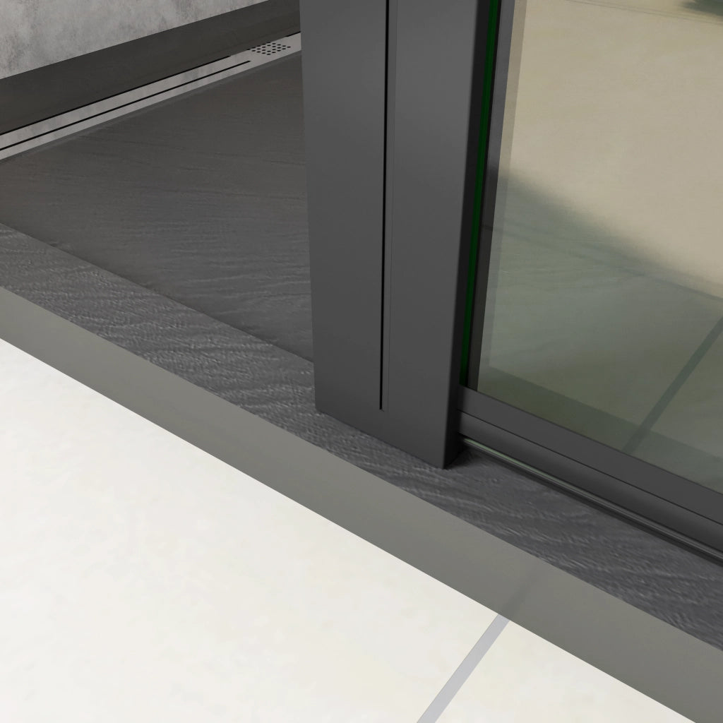 Paraspruzzo Paretina mobile 30x200cm per Walk In Vetro Temperato Trasparente da 8 mm Anticalcare Telaio Nero Opaco