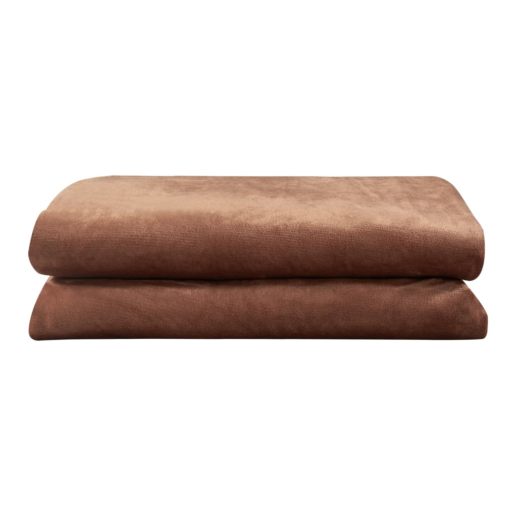 Coperta elettrica riscaldata 120 watt camera da letto 180 x 130 cm marrone 03_0009332