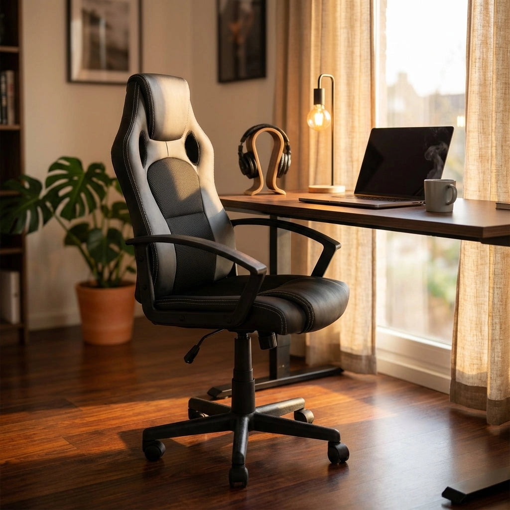 Poltrona da Gaming reclinabile in Poliuretano cm 61x65x114 - FORGE