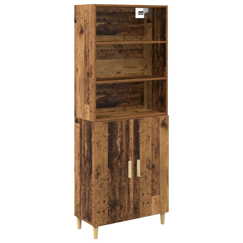 Credenza | Madia | Buffet da pranzo | Armadio da pranzo Legno vecchio 69,5 x 32,5 x 180 cm Legno multistrato