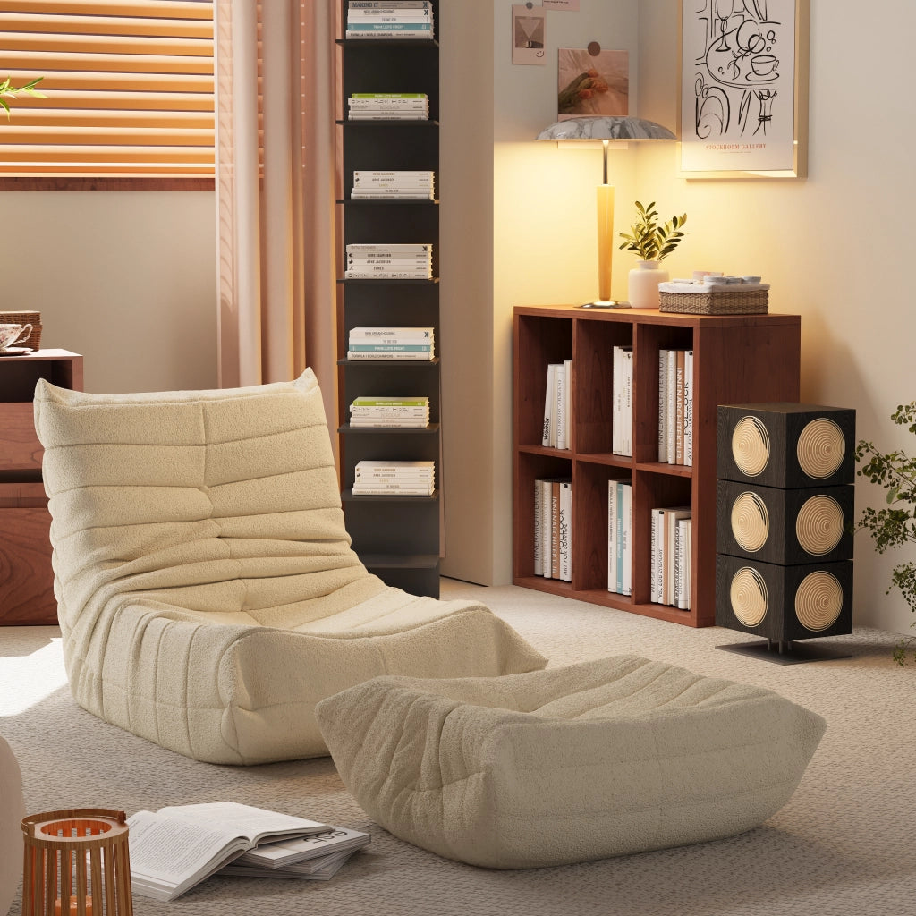 DIVANO SACCO Singolo in Teddy Fleece Beige