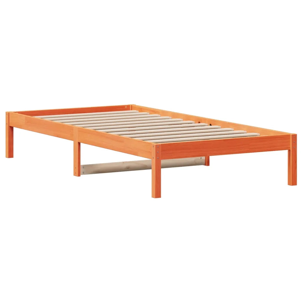 Dormeuse senza Materasso-Divano Letto-Struttura Letto Marrone Cera 90x200 cm Legno di Pino 390638