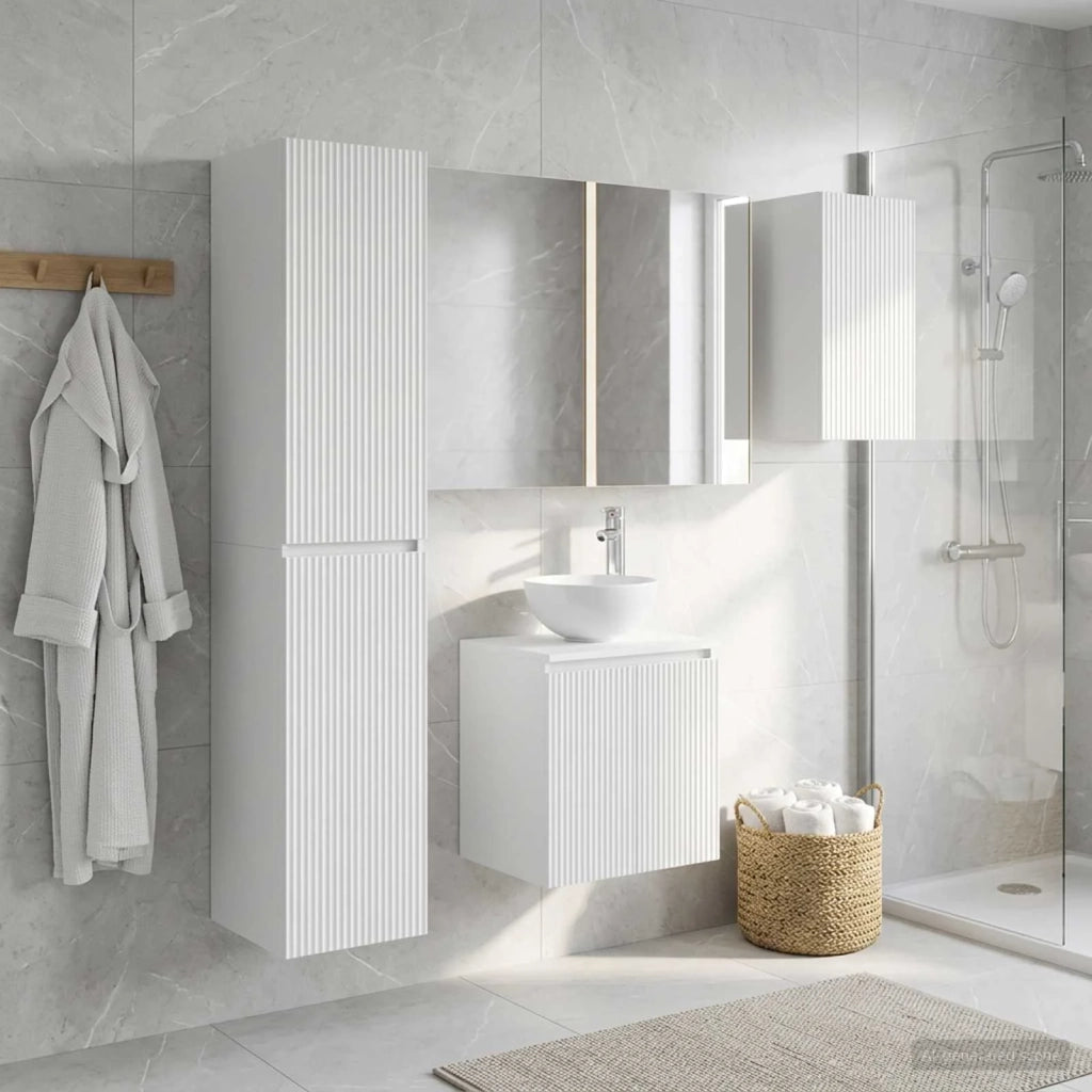 Set di Armadi da Bagno 5 pcs Bianco 53 x 15,5 x 70 cm 3407303