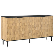Credenza a 2 ante con ripiano fisso; per soggiorno e ingresso - 160×35×80.5 cm