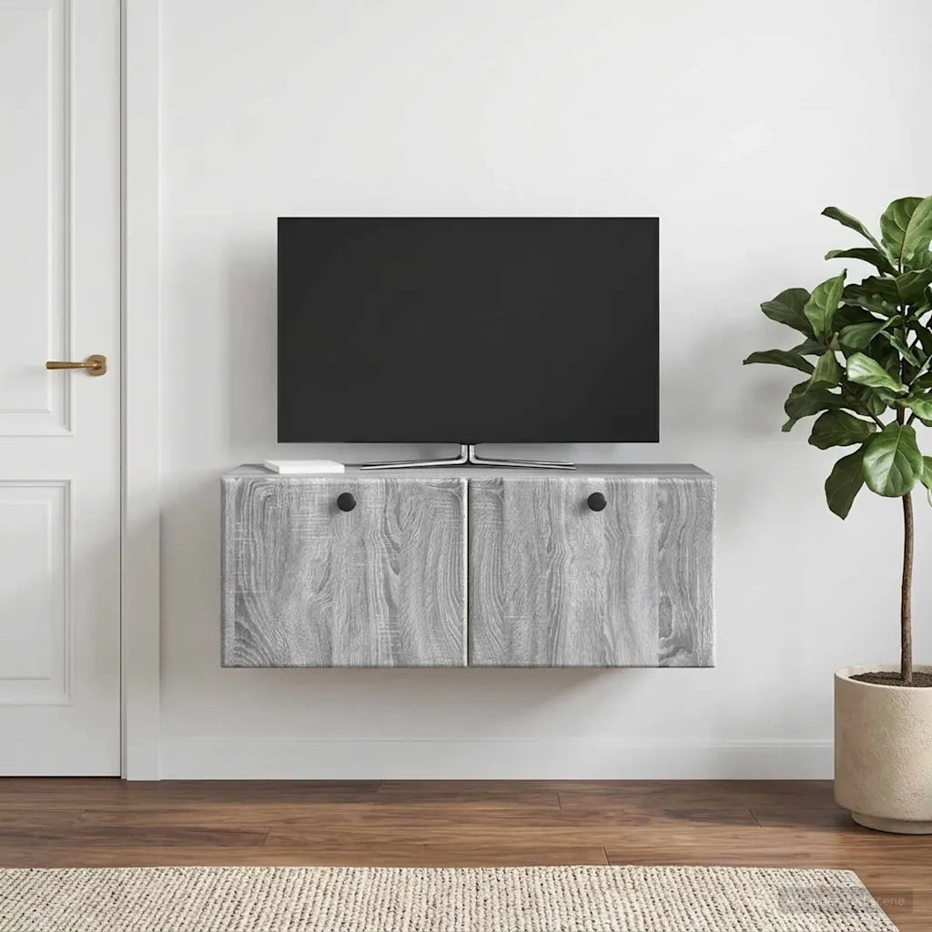 Mobile Porta TV da Muro 78,5 x 31 x 30 cm Sonoma grigio 899231
