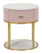 Comodino Montpellier Rosa Elegante Ø 42x48 cm
