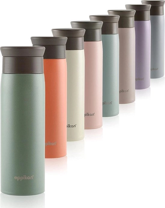 Termos bicchiere, acciaio inossidabile, 350 ml, 500 ml, termos bicchiere da viaggio, bicchiere da auto, impermeabile con apertura da bere 360° igienica