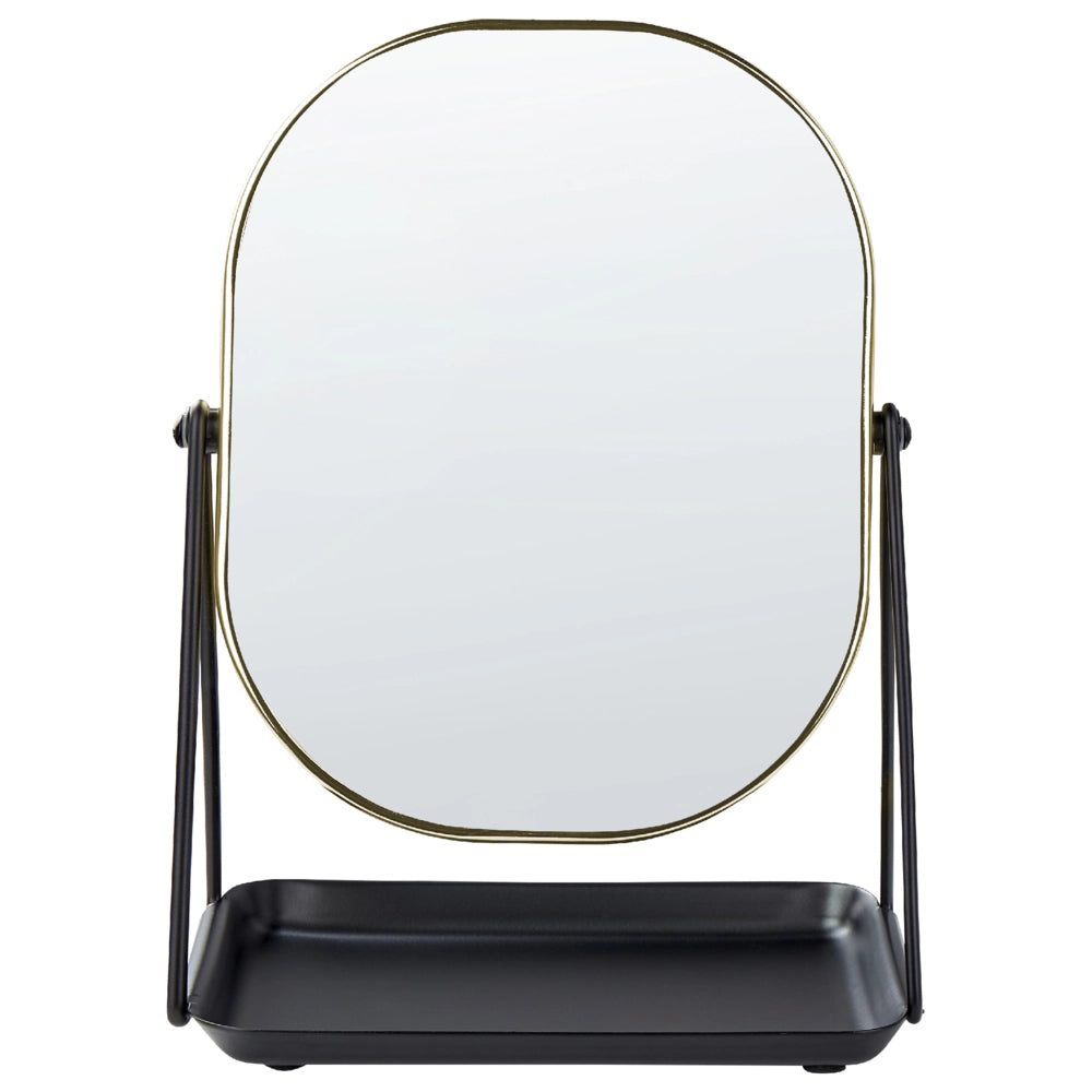 Specchio make up decorativo da tavolo oro 20 x 22 cm bagno camera da letto moderno