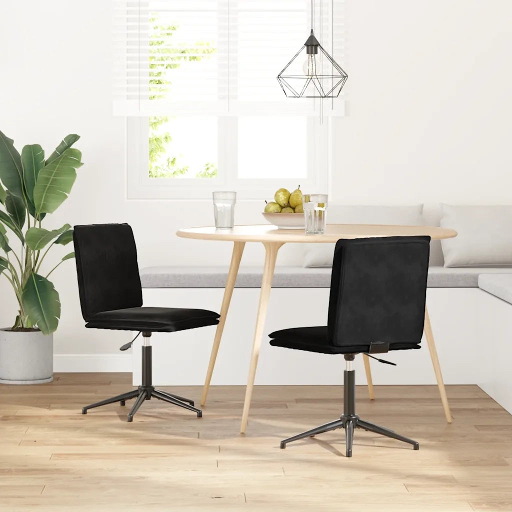 Sedie da Pranzo 2 pz Nere in Velluto 3315373