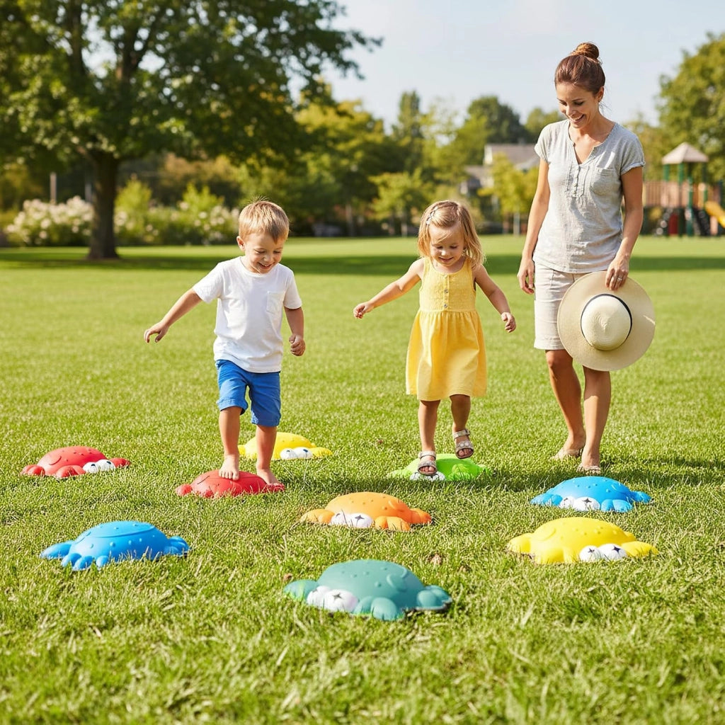 Pietre di Bilanciamento per Bambini, Pietre Equilibrio per Sviluppare Coordinazione, Attrezzatura da Gioco per Interni ed Esterni per Bambini da 3+ Anni