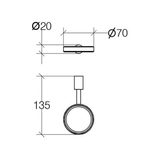 Lineabeta - Supporto singolo Picola in ottone cromato