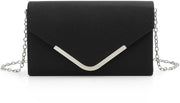 Borsa da sera per donna in pelle artigianale con taschino per portare l'invito di nozze