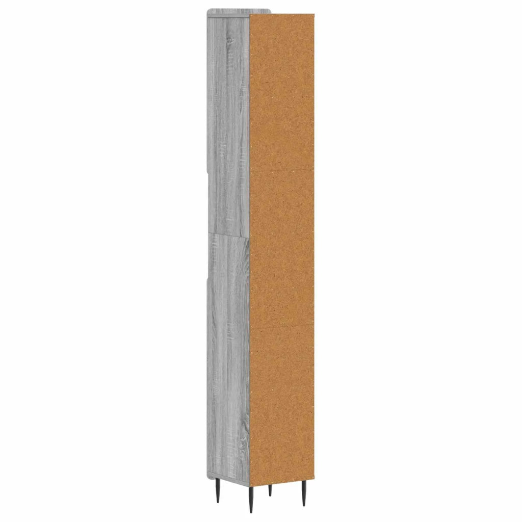 Armadio da Bagno con Ripiano Aperto ZWOLLE Sonoma grigio 896381
