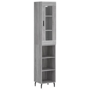 Buffet credenza cassettiera armadio mobile contenitore organizer cucina soggiorno salotto rovere Sonoma alto 34,5 x 34 x 180 cm legno ingegnerizzato grigio 02_0035213