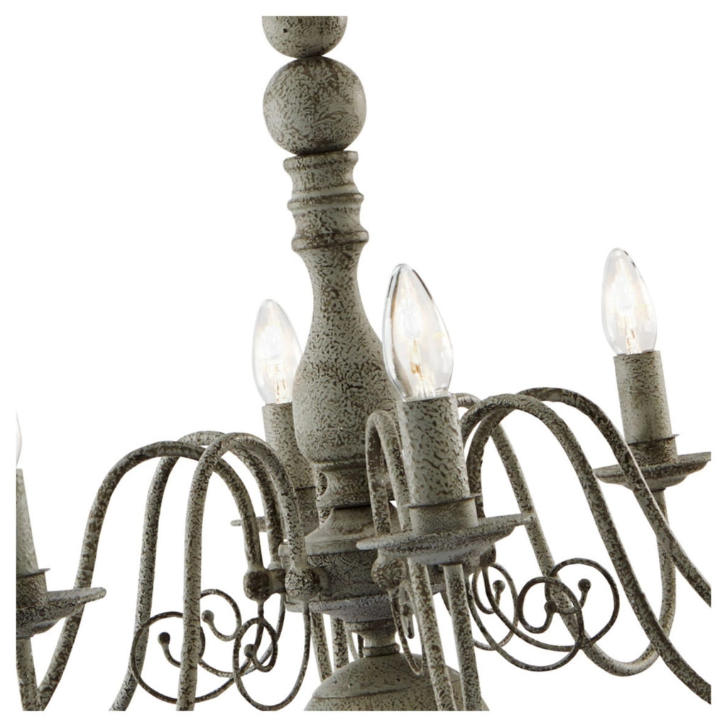 Greythorne 8Lt Pendant - Metallo grigio testurizzato