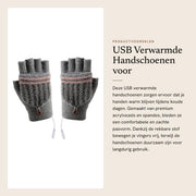 Manopole a riscaldamento USB per uso invernale con dita intermedie e intere.