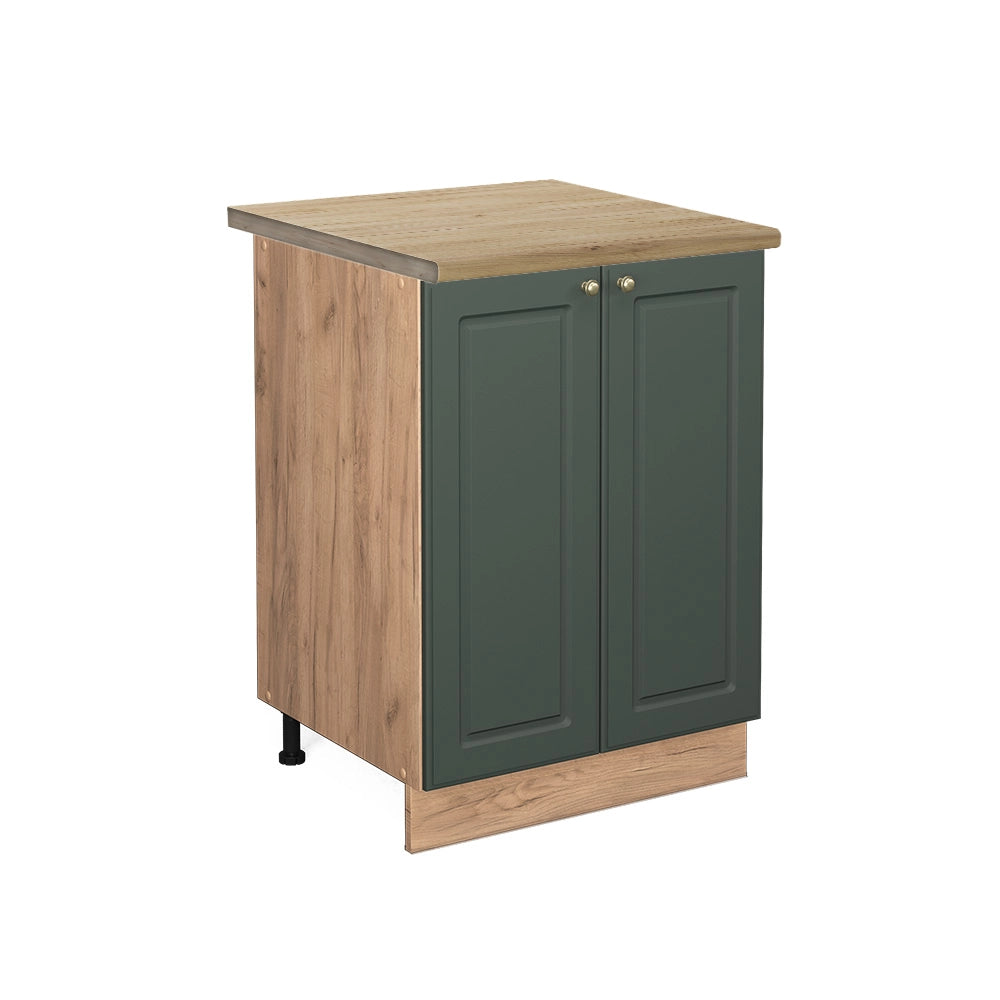 Mobiletto base cucina Fame-Line Verde-oro rustico/Rovere dorato 60 cm, PL Rovere Vicco