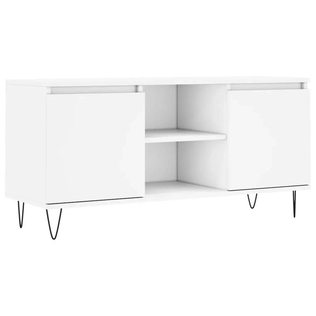 Mobile Porta TV-Credenza TV Bianco 104x35x50 cm in Legno Multistrato 863512