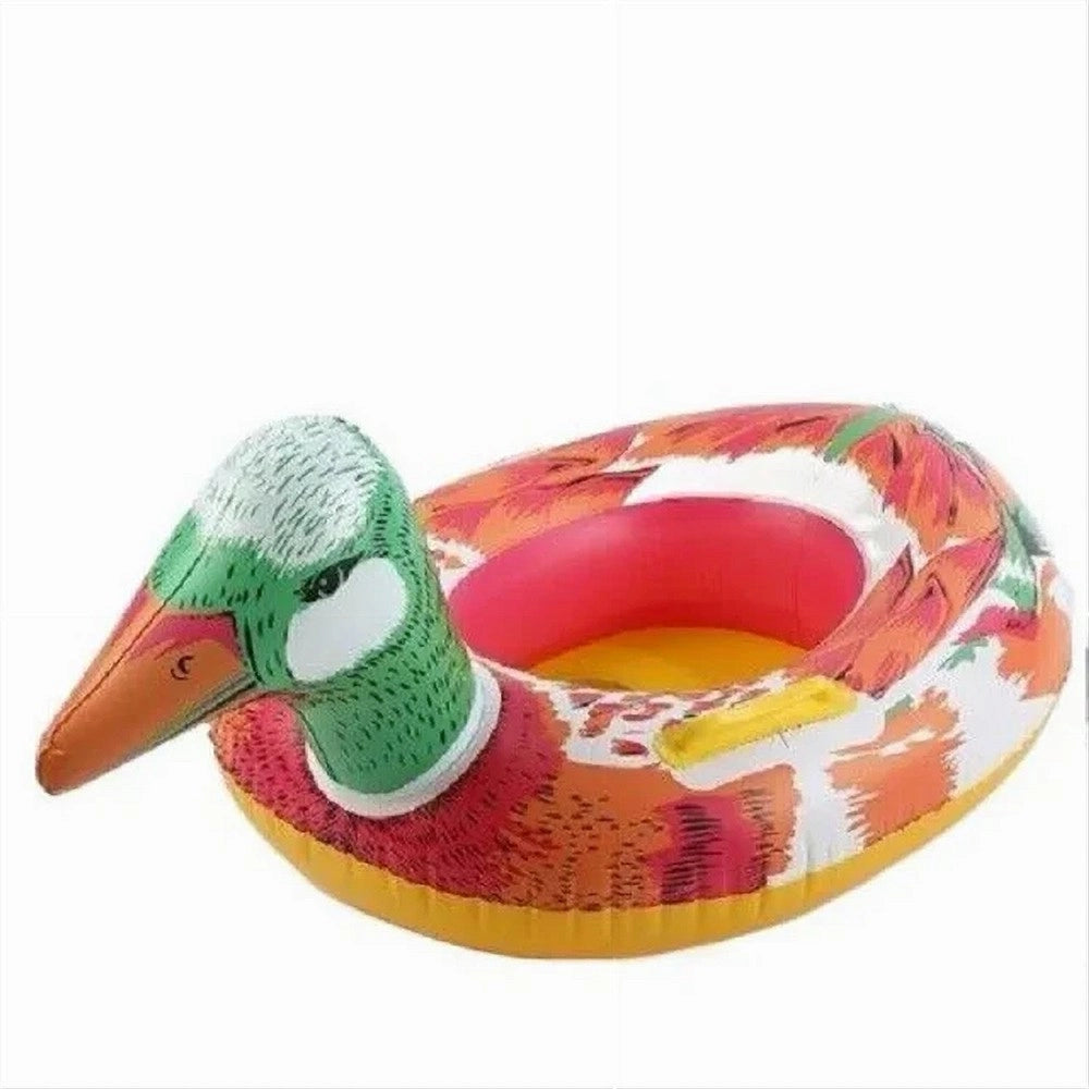Trade Shop - Salvagente Gonfiabile Mutandina Per Bambini A Forma D'anatra Con Maniglie Piscina -
