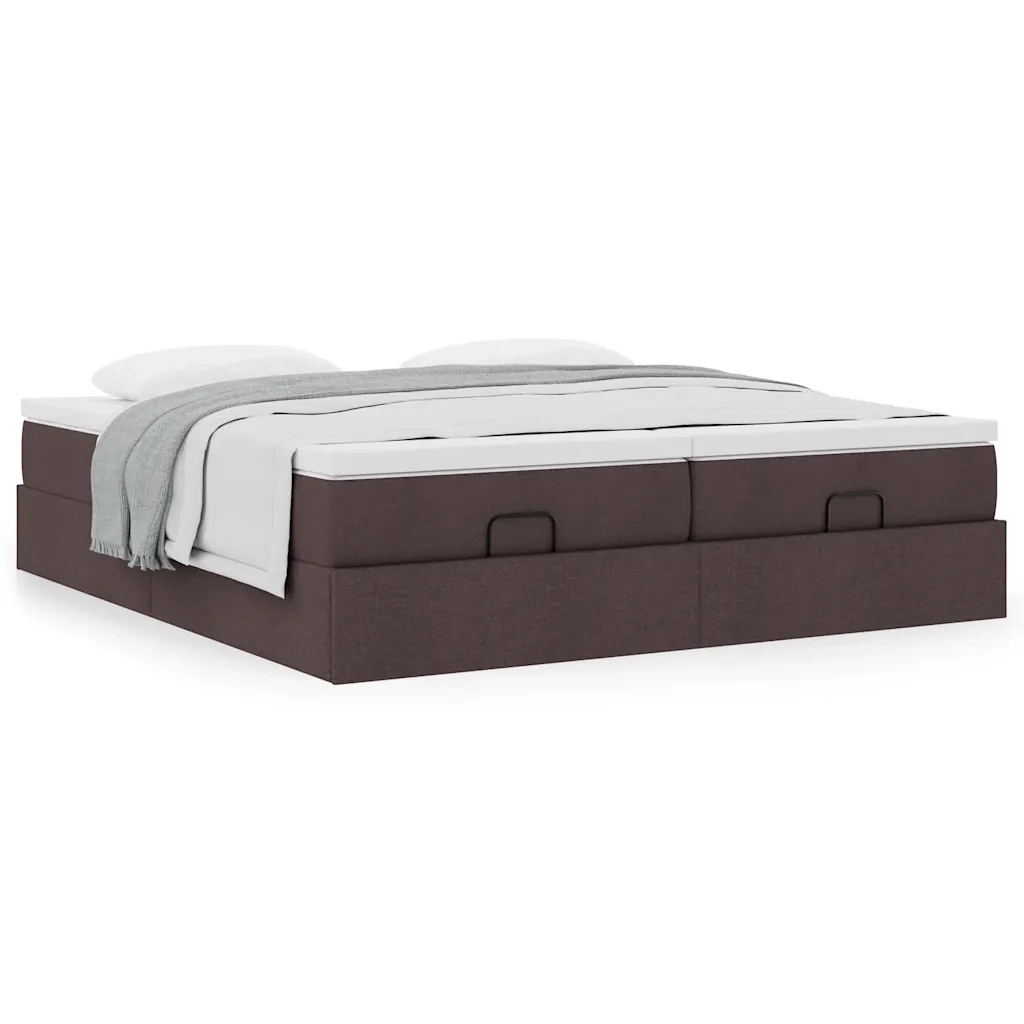 Struttura Letto Pouf con Materassi 180x200 cm in Tessuto 3311244